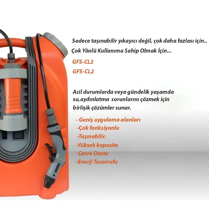 Kochler 20 Litre Şarjlı Oto Yıkama Makinesi - 130 Psi Tekerlekli Araç Yıkama Makinesi - Fenerli - Yıkama Fırçalı - Görsel 5