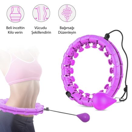 Kochler Masajlı Hula Hoop Egzersiz Halkası - Egzersiz Çemberi - Bel Bölgesi Ayarlanabilir - Hulahop