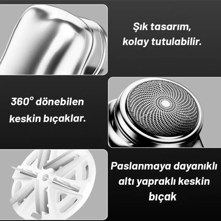 Kochler Kısa Tüyler İçin Mini Tıraş Makinesi - USB'li - Şarjlı Tıraş Makinesi - Görsel 2
