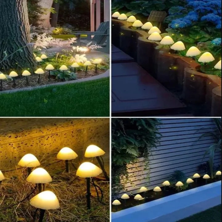 Kochler 12 Led 7 Metre Rengarenk Mantar - Led Işık Bahçe Aydınlatması - Görsel 3