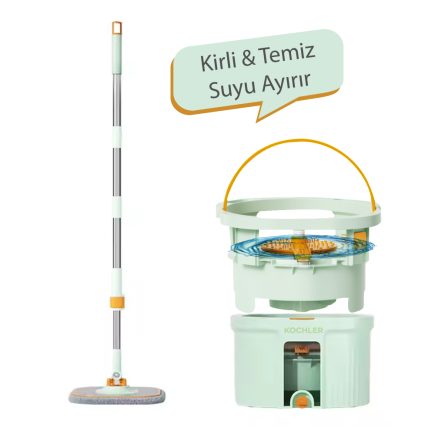 Su Ayrıştırmalı Yenilikçi Mop – Temiz ve Kirli Suyu Ayıran Hijyenik Temizlik Seti