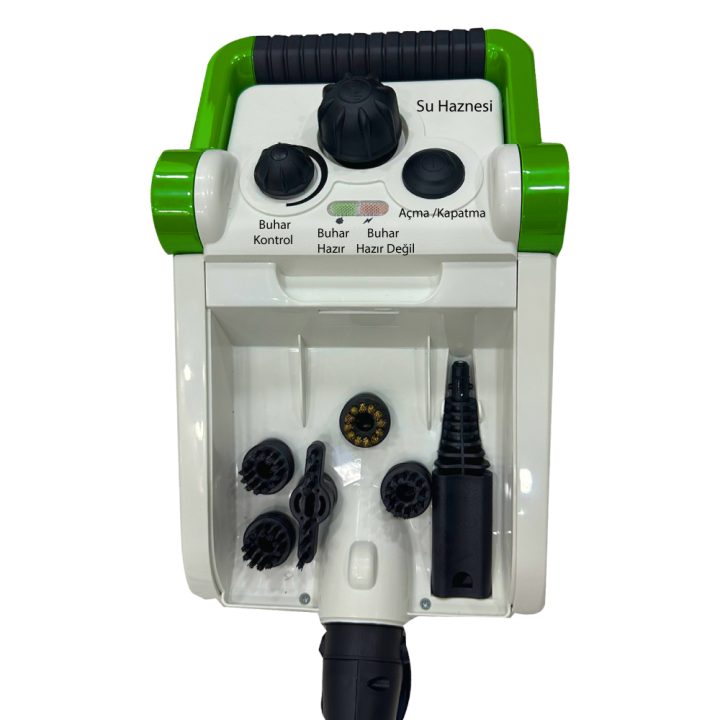 Buharlı Temizlik Makinesi 1400W | Koltuk, Cam, Fayans Temizleyici -1.5 L Tank, 3,5 Bar, 13 Başlık - Görsel 5