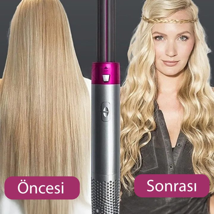 3 Kademeli 5 Başlıklı Saç Şekillendirici Seti Profesyonel Saç Şekillendirici Kurutma Fön Makinesi - Görsel 3