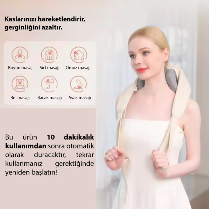 Şarjlı  Boyun, Kol, Omuz ve Bacak Masaj Aleti – Derin Doku Titreşimli Masaj Cihazı - Görsel 5