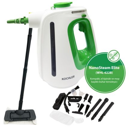 WHL-622B 2-in-1 Buharlı Temizlik Makinesi – El Tipi ve Mop Başlıklı, Yüksek Güçlü, Çok Amaçlı ve Kompakt Tasarım