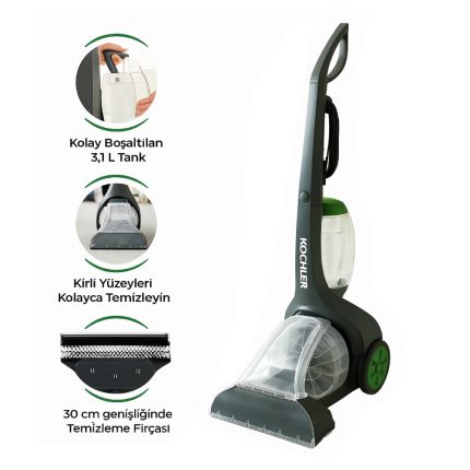 AquaPro VC9390 Halı ve Koltuk Yıkama Makinesi – 7m Kablo, Kolay Taşınabilir Tasarım