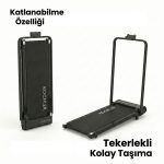 Uygulamalı ve Eğimli Koşu Bandı - Katlanabilir ve 0,65 HP Yürüyüş Bandı - Görsel 3