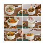 Çok Amaçlı Elektrikli Tencere | 600W | 1.6L | Buharlı ve Yağda Pişirme Özellikli -JJ18B-1 - Görsel 4