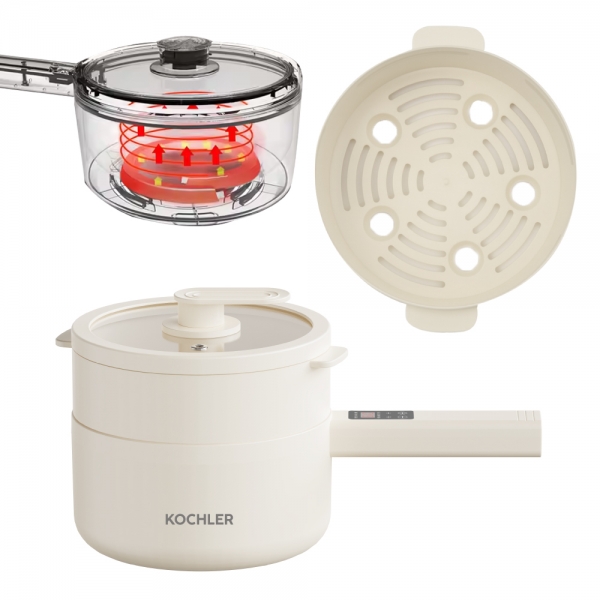 kce167-elektrikli-tencere-5 Çok Amaçlı Elektrikli Tencere | 700W | 1.8L | Buharlı ve Yağda Pişirme Özellikli - Görsel 1