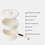 Çok Amaçlı Elektrikli Tencere | 700W | 1.8L | Buharlı ve Yağda Pişirme Özellikli - Görsel 6