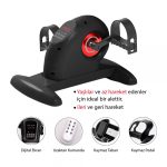 Mini Elektrikli El Ve Ayak Egzersiz Bisikleti Dijital Göstergeli Eliptik Kondisyon Bisikleti - Görsel 2