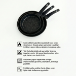 Döküm Yanmaz Yapışmaz 3’lü Tava Seti (20-24-28 cm) - Görsel 3