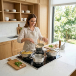 7 Parça Paslanmaz Çelik Tencere Seti İndüksiyon Uyumlu 22-20-16-14 cm - Görsel 4