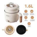 Çok Amaçlı Elektrikli Tencere | 600W | 1.6L | Buharlı ve Yağda Pişirme Özellikli -JJ18B-1 - Görsel 2