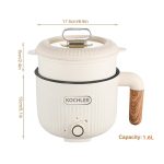 Çok Amaçlı Elektrikli Tencere | 600W | 1.6L | Buharlı ve Yağda Pişirme Özellikli -JJ18B-1 - Görsel 3