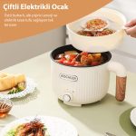 Çok Amaçlı Elektrikli Tencere | 600W | 1.6L | Buharlı ve Yağda Pişirme Özellikli -JJ18B-1 - Görsel 8