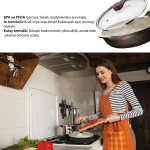 ProSteam 6 Katmanlı Granit Tava ve Tencere 28 Cm - AirFrey Özellikli Yanmaz Yapışmaz 2'in 1 Tava ve Tencere - Görsel 3