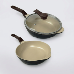 ProSteam 6 Katmanlı Granit Tava ve Tencere 28 Cm - AirFrey Özellikli Yanmaz Yapışmaz 2'in 1 Tava ve Tencere - Görsel 4