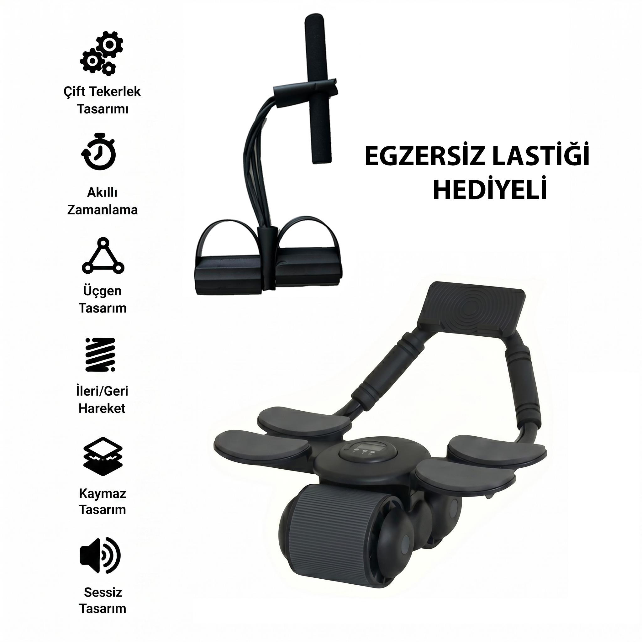 1000x1000-abroller-1.jpg Dijital Ekranlı Çek Bırak - Dirsek Destekli Mekik Aleti - Karın Egzersiz Aleti - Görsel 1