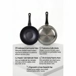 28 cm Paslanmaz Çelik Wok Tava – İndüksiyon Ocak Uyumlu – Derin Gövde - Görsel 2