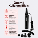 Araç Süpürgesi – 12V Çakmak Girişli, Islak ve Kuru Kullanımlı Kablolu Oto Süpürge - Görsel 10