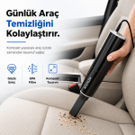 Araç Süpürgesi – 12V Çakmak Girişli, Islak ve Kuru Kullanımlı Kablolu Oto Süpürge - Görsel 2