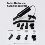 Araç Süpürgesi – 12V Çakmak Girişli, Islak ve Kuru Kullanımlı Kablolu Oto Süpürge - Görsel 4