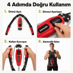 Hidrolik Power Twister – 10-200 kg Ayarlanabilir Dirençli Göğüs ve Kol Egzersiz Aleti - Görsel 9