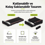Tam Katlanabilir Yürüyüş Bandı – Uzaktan Kumandalı, Dijital Ekranlı Ev Tipi Koşu Bandı - Görsel 8