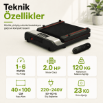 Tam Katlanabilir Yürüyüş Bandı – Uzaktan Kumandalı, Dijital Ekranlı Ev Tipi Koşu Bandı - Görsel 6