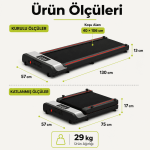 Tam Katlanabilir Yürüyüş Bandı – Uzaktan Kumandalı, Dijital Ekranlı Ev Tipi Koşu Bandı - Görsel 4