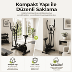 Flex 2'si 1 Arada Eliptik Kondisyon Bisikleti – Nabız Ölçerli, 8 Kademeli Dirençli Egzersiz Aleti - Görsel 8
