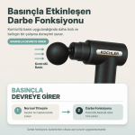 Şarjlı Masaj Tabancası – 6 Kademeli, 4 Başlıklı Masaj Cihazı - Görsel 4