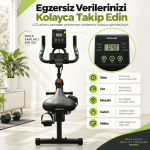 Kochler Spin Kondisyon Bisikleti – 4 kg Volanlı, Ayarlanabilir Dirençli Egzersiz Bisikleti Yeşil - Görsel 6