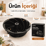 Kochler Rüzgar Gülü 26 cm Granit Kaplamalı Alüminyum Döküm Kek Kalıbı - Görsel 3