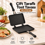 Çift Taraflı Tost Tavası – Granit Kaplama, Alüminyum Döküm Pişirme Tavası