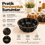Mini Taç Kek Kalıbı – 10,2 cm, Granit Kaplamalı Porsiyonluk Tekli Kek Kalıbı - Görsel 2