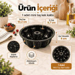 Mini Taç Kek Kalıbı – 10,2 cm, Granit Kaplamalı Porsiyonluk Tekli Kek Kalıbı - Görsel 3