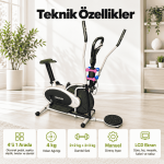Eliptik Bisiklet – Twister ve Dambıl Setli, Seleli Çok Fonksiyonlu Egzersiz Bisikleti - Görsel 6