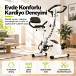 X Bike Tekerlekli 3’ü 1 Arada 16 Kademeli Katlanabilir Kondisyon Bisikleti