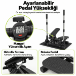 Kollu Stepper Hidrolik Sistemli Dijital Ekranlı Ev Tipi Step Spor Aleti - Görsel 8