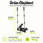 Kollu Stepper Hidrolik Sistemli Dijital Ekranlı Ev Tipi Step Spor Aleti - Görsel 6