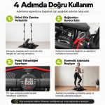 Kollu Stepper Hidrolik Sistemli Dijital Ekranlı Ev Tipi Step Spor Aleti - Görsel 10