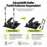 Kollu Stepper Hidrolik Sistemli Dijital Ekranlı Ev Tipi Step Spor Aleti - Görsel 5